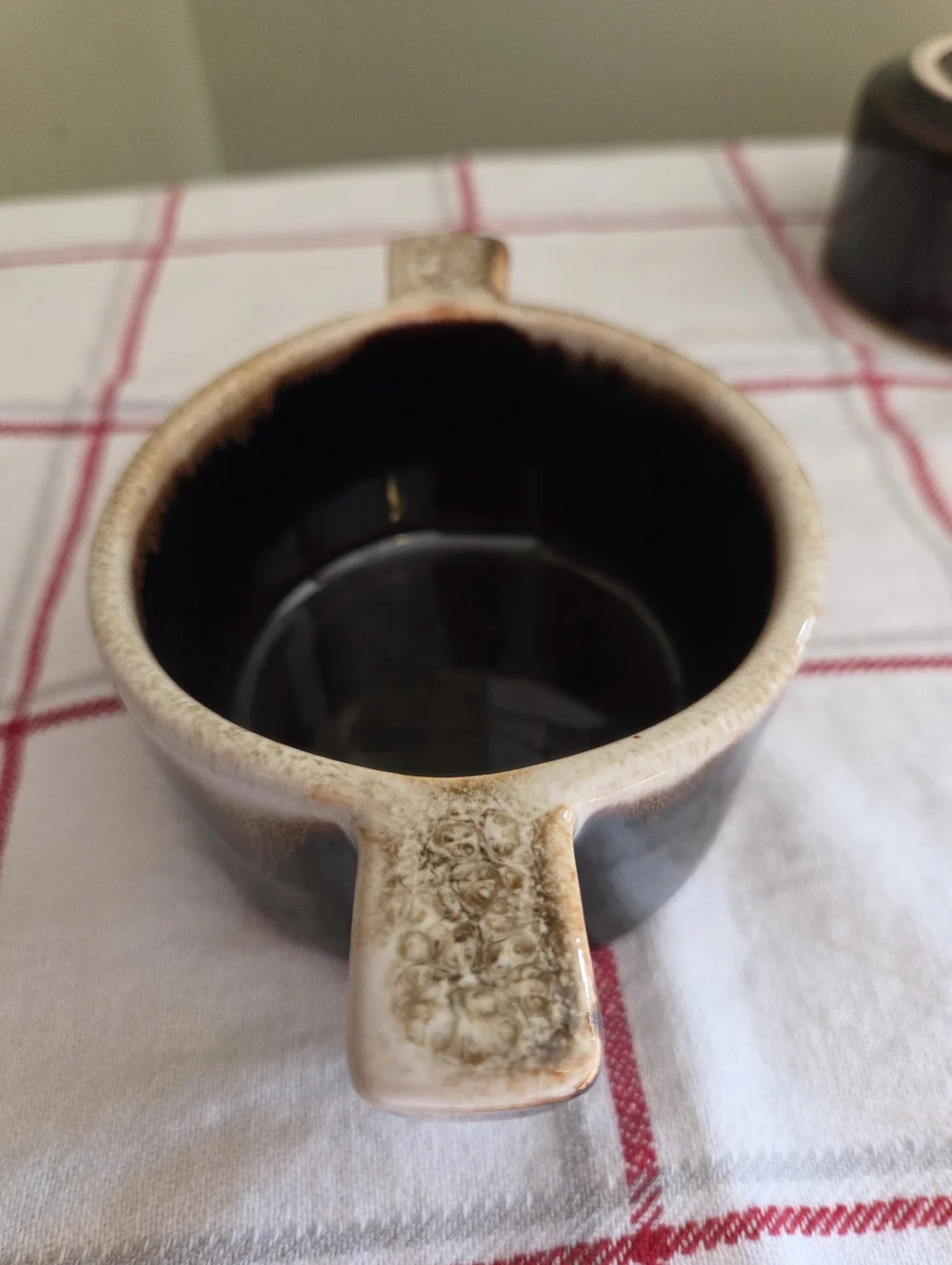 Vintage Pfaltzgraff Gourmet #24 Creamer & OPEN #22 Sugar Set Brown Drip Glaze